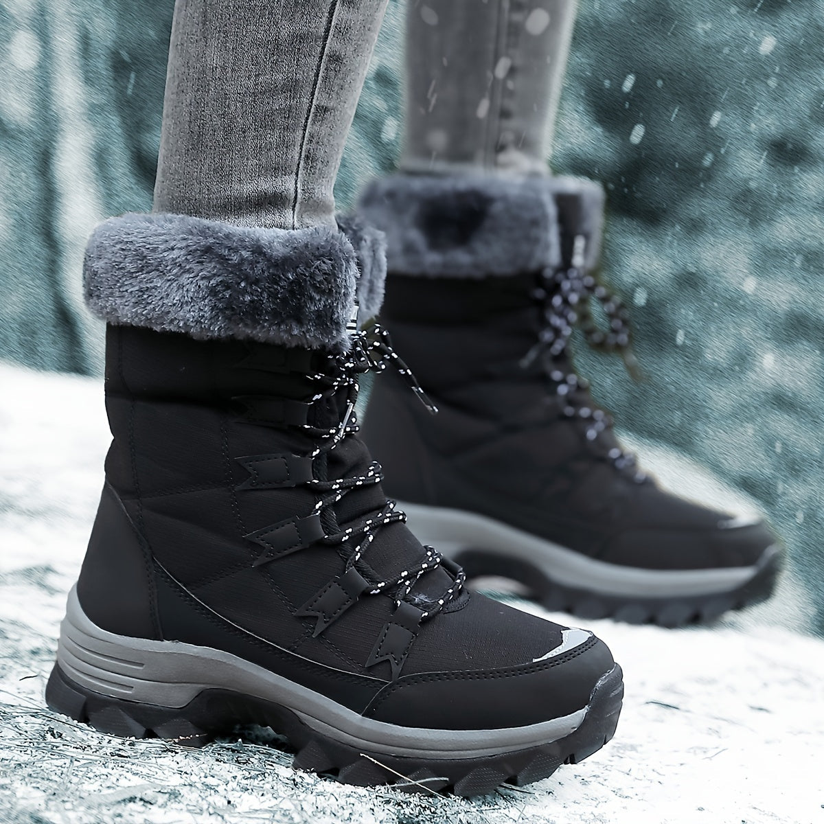 Maya - Waterproof Insulated Snow Boots with Faux Fur