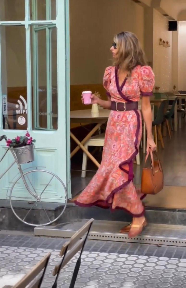 Elegant Pink Short Sleeve Maxi Dress