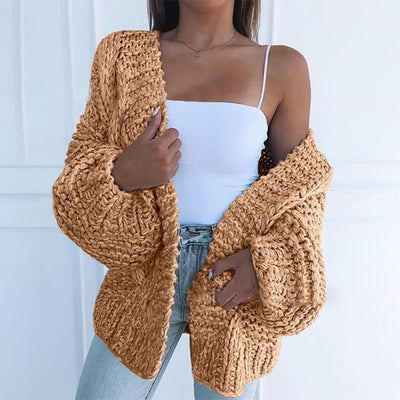 Women's Thickened Mohair Cardigan Sweater