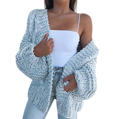 Women's Thickened Mohair Cardigan Sweater