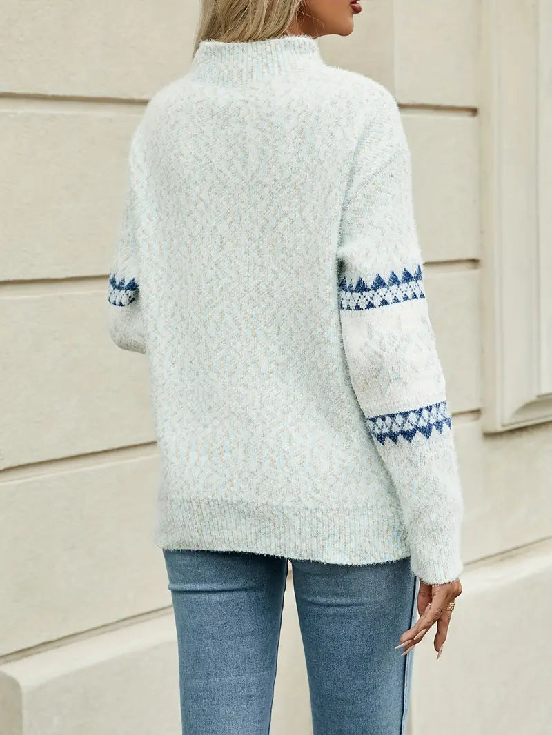 Women's sweater with Icelandic patterns