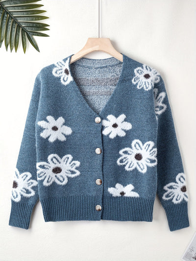 Mia | Floral Knitted Cardigan