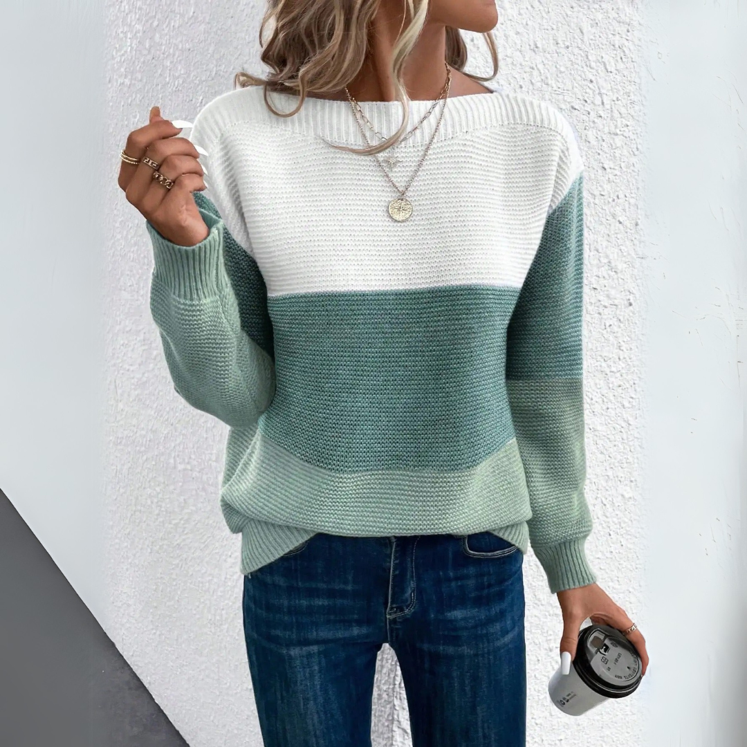 Clara - Elegant three-color sweater