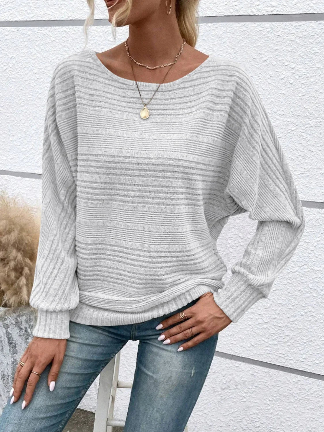 Round Neck Long Sleeve Sweater