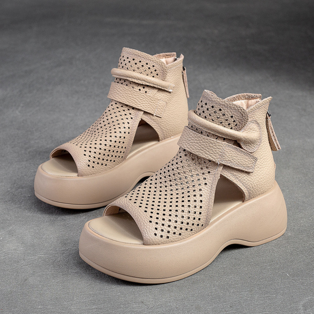 Federica™ - Timeless leather orthopedic sandals