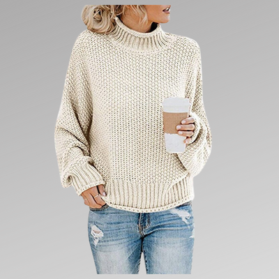 WHITE - CLASSIC KNITTED SWEATER