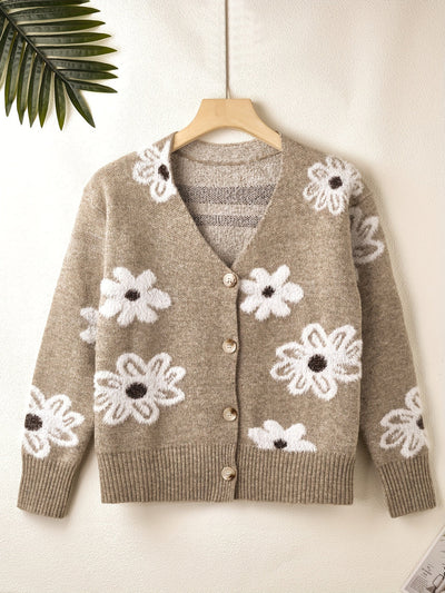 Mia | Floral Knitted Cardigan