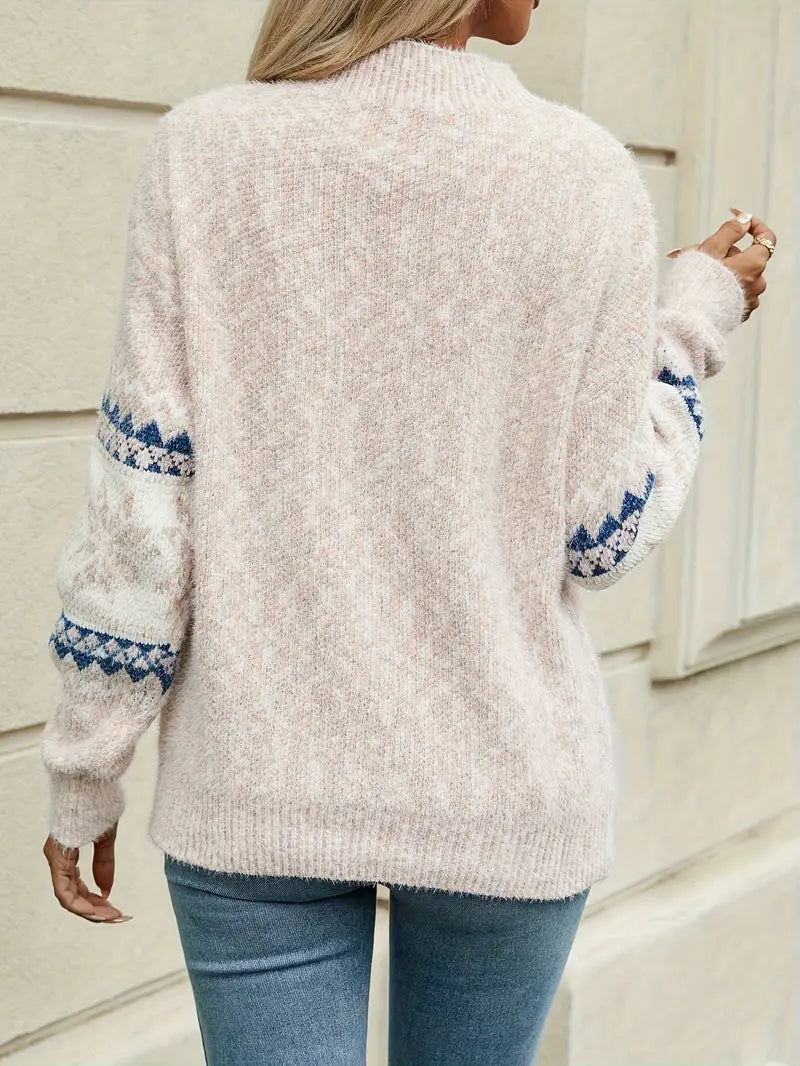 Women's sweater with Icelandic patterns