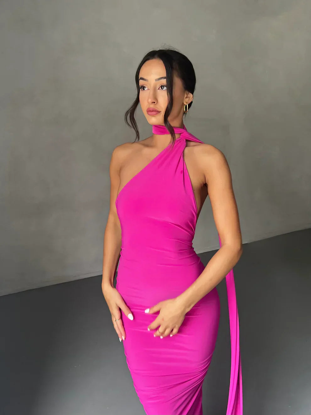 Lynessa™ | One Shoulder Cut-Out Maxi Dress