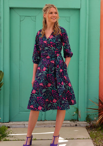 Ella Wrap Dress Dianthus