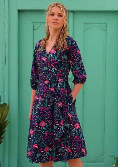 Ella Wrap Dress Dianthus