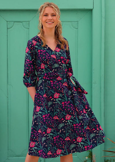 Ella Wrap Dress Dianthus