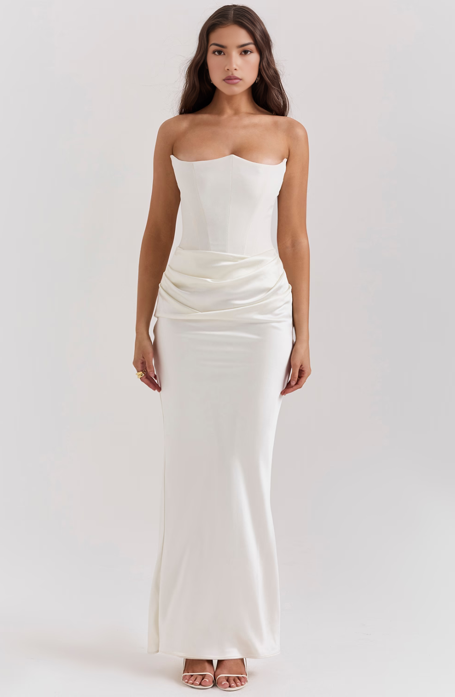 Nylaen ™ | Strapless Bottom Pleated Maxi Dress