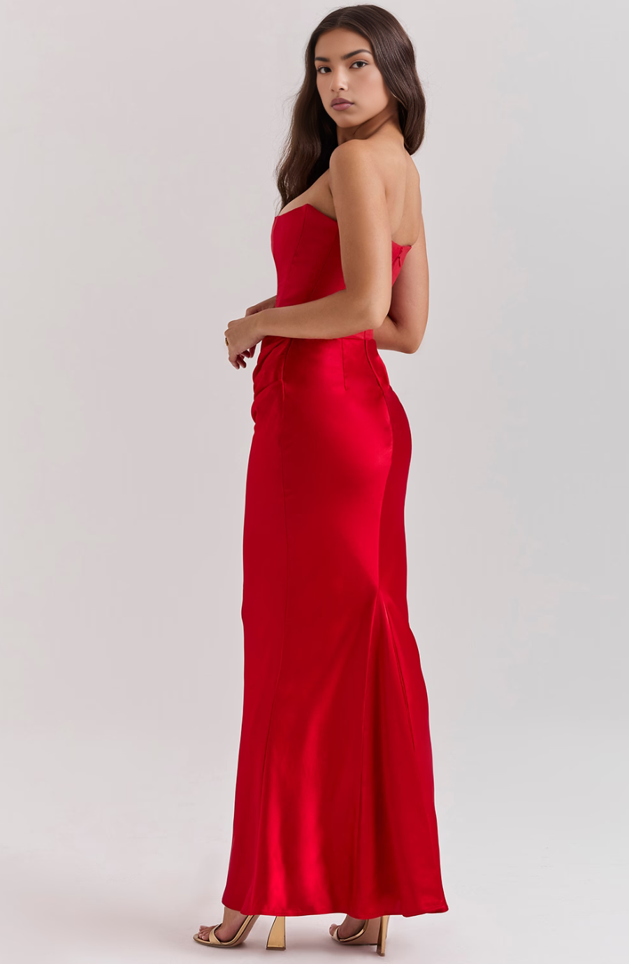 Nylaen ™ | Strapless Bottom Pleated Maxi Dress