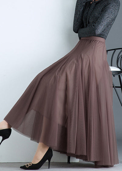 Fine elegant Pleated Casual Fall Winter Tulle Skirts