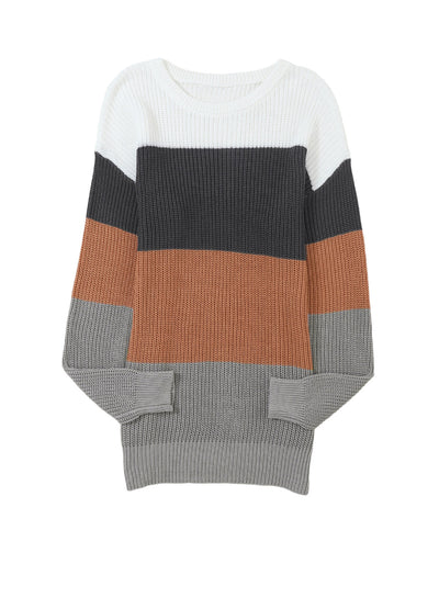 Women's Color Block Knitted Sweater