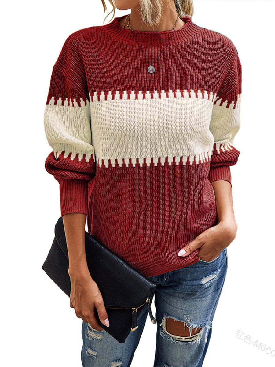 Women's Striped Pullover Sweater