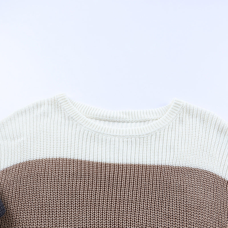 Women's Color Block Knitted Sweater