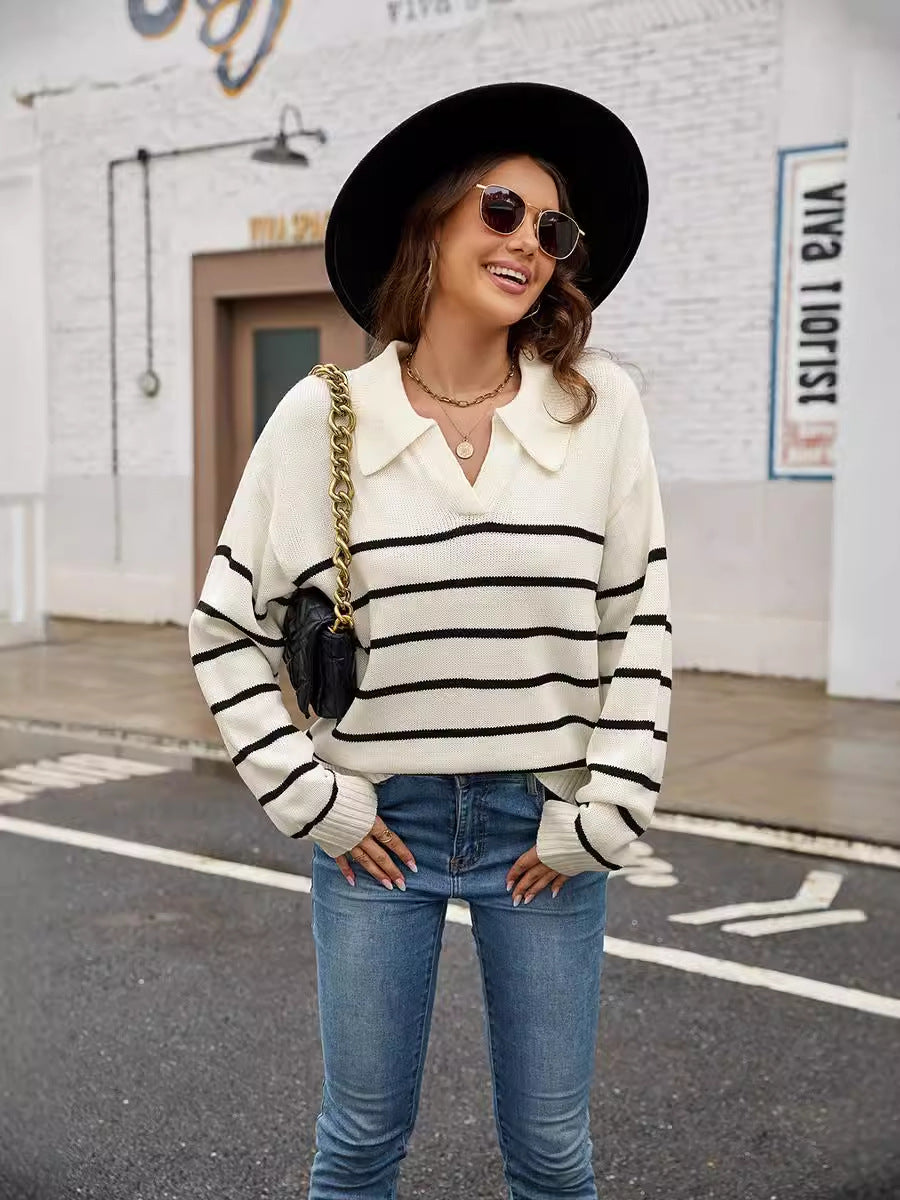 Women's Striped Pullover Sweater