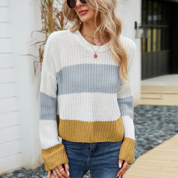 Women's Knitted Sweater Loose Pullovers Casual