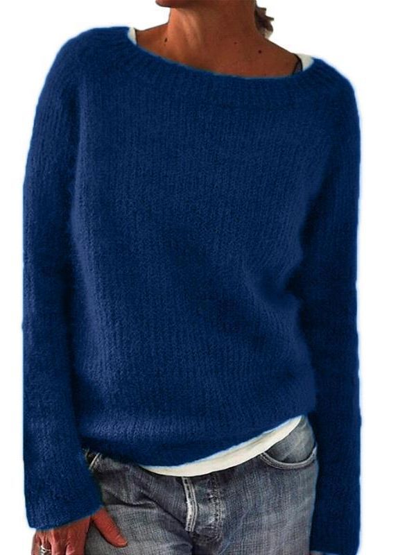 Women's Round Neck Knitted Sweater