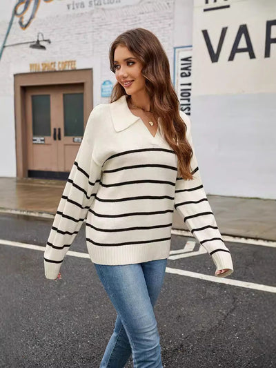 Women's Striped Pullover Sweater