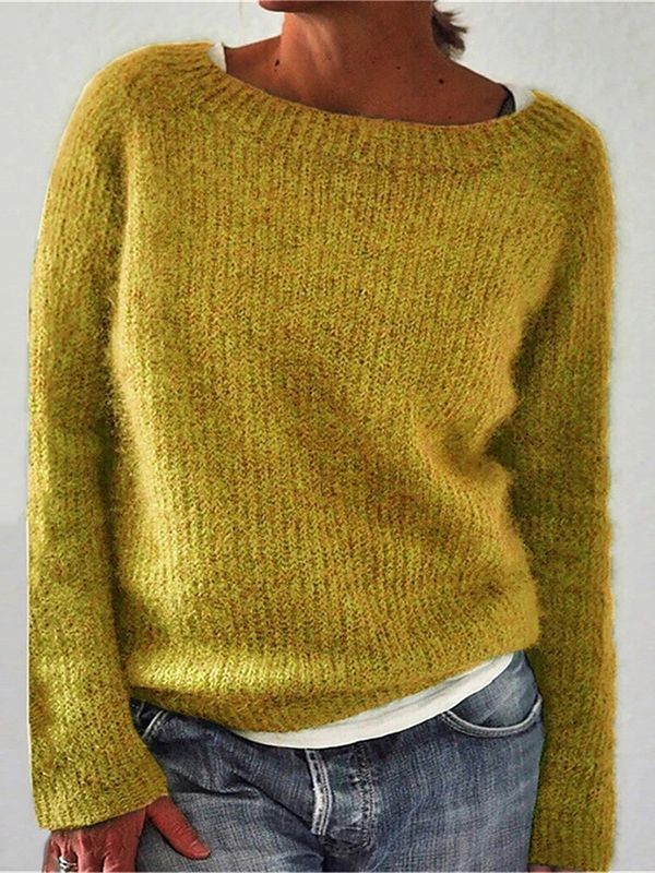 Women's Round Neck Knitted Sweater