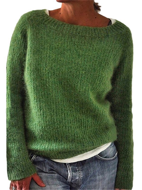 Women's Round Neck Knitted Sweater