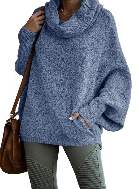 Women's High Collar Pullover Sweater