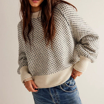 Women's Long Sleeve Round Neck Sweater