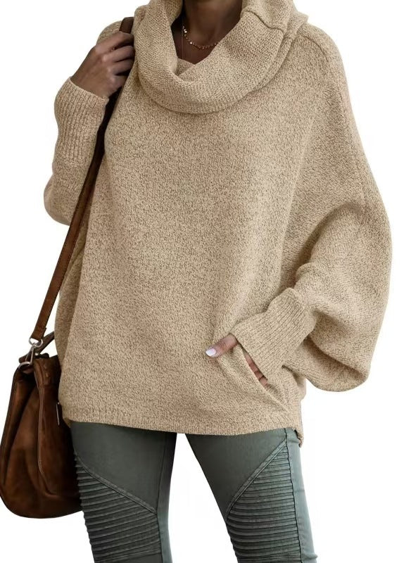 Women's High Collar Pullover Sweater