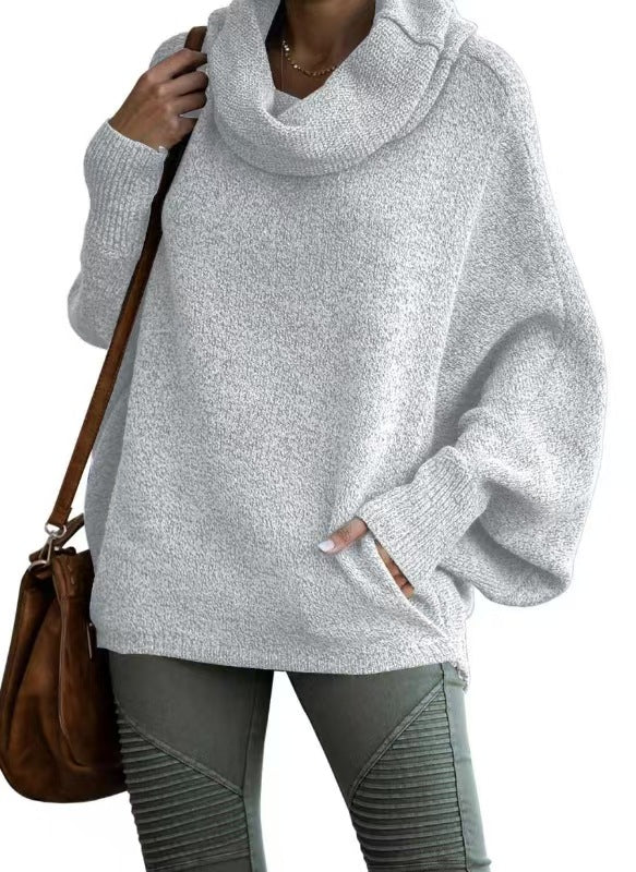 Women's High Collar Pullover Sweater