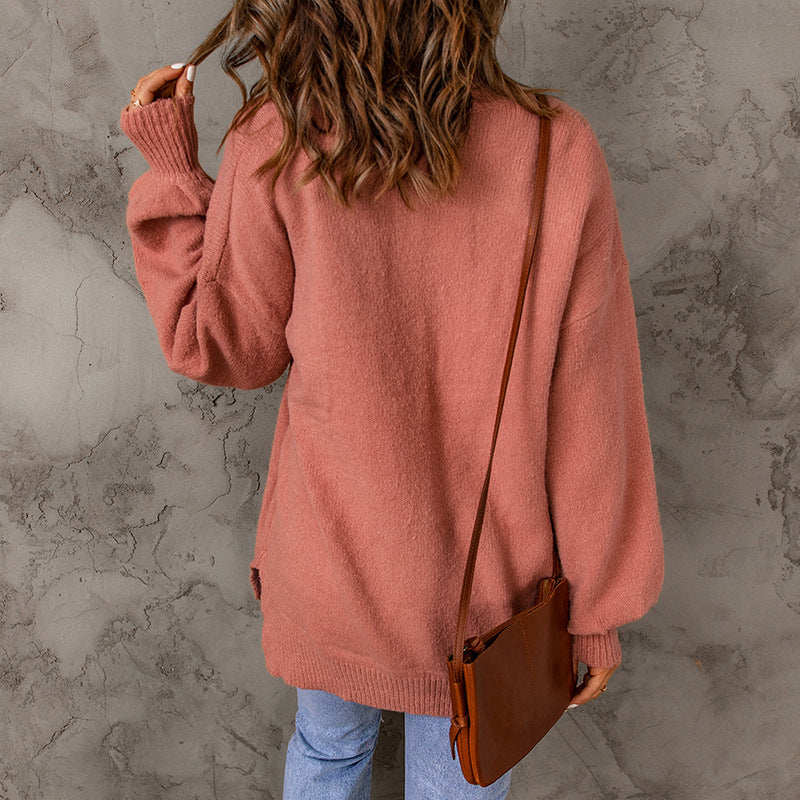 Crew Neck Long Sleeve Loose Sweater