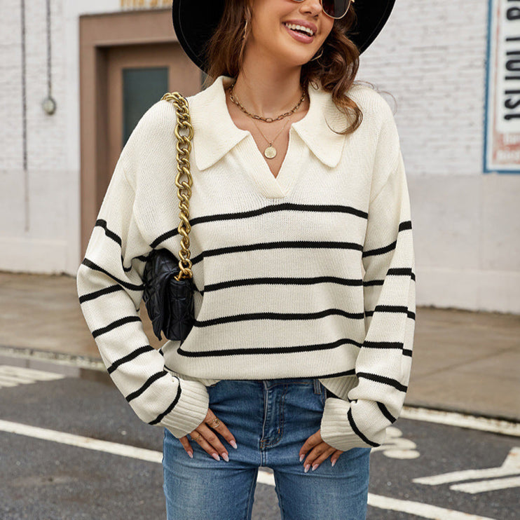 Women's Striped Pullover Sweater