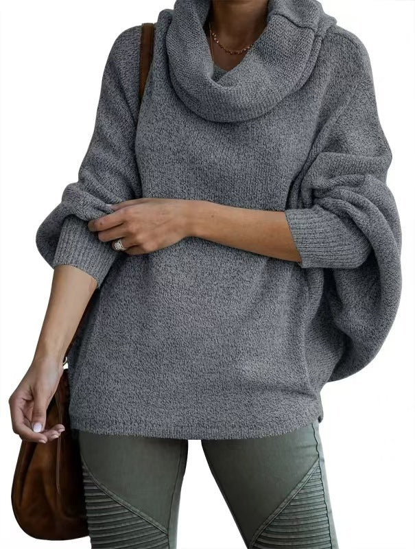 Women's High Collar Pullover Sweater