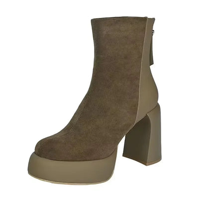 Olivia Platform Chunky Heel Boots