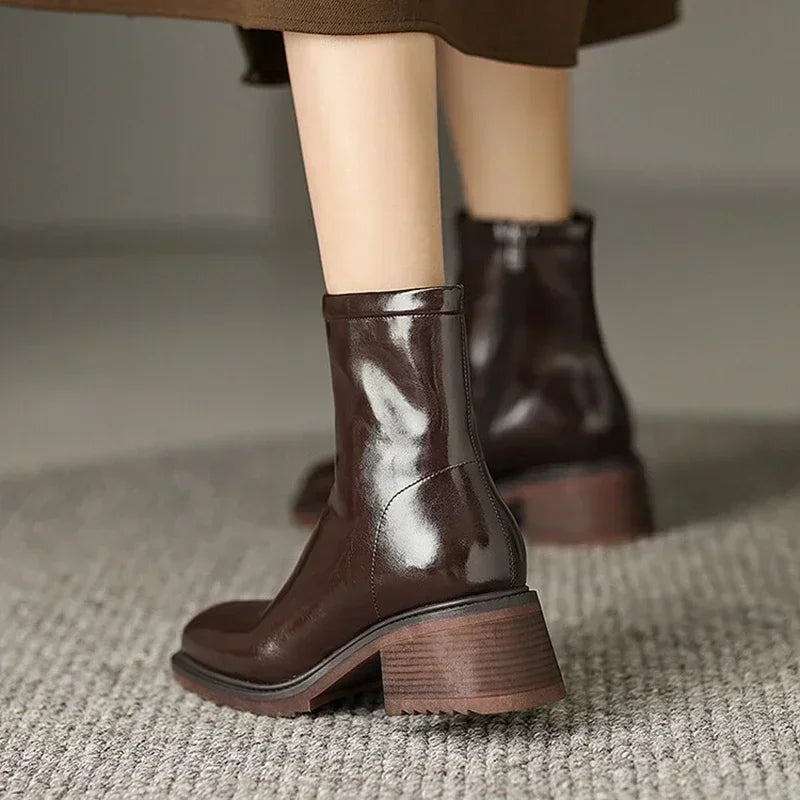 Autumn Grace Chunky Heel Boots