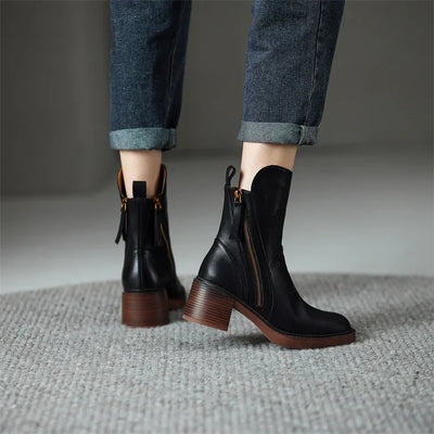 Tresa | Elegant Leather Boots for Women