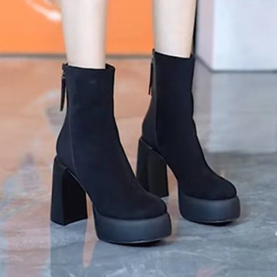 Olivia Platform Chunky Heel Boots