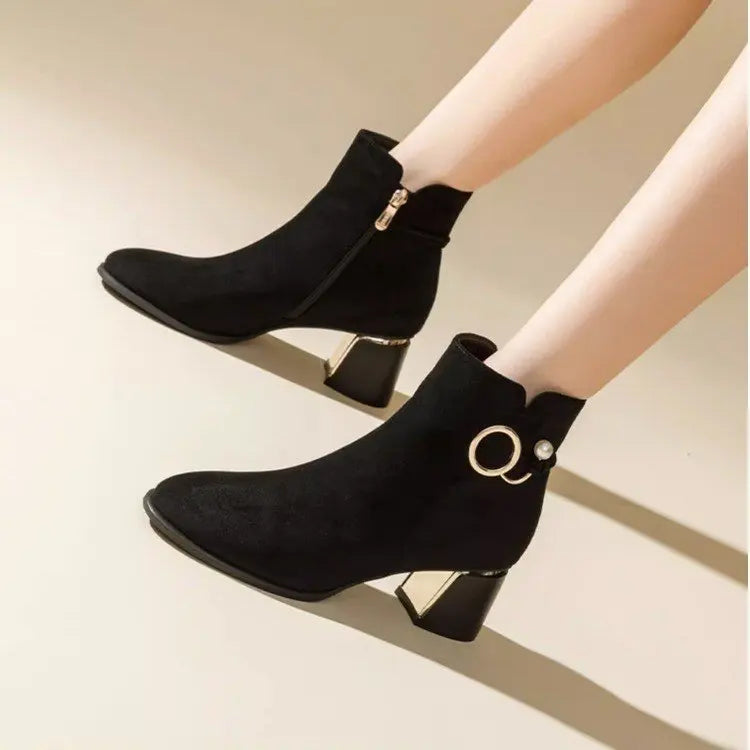 Ava Stylish Platform Ankle Boots