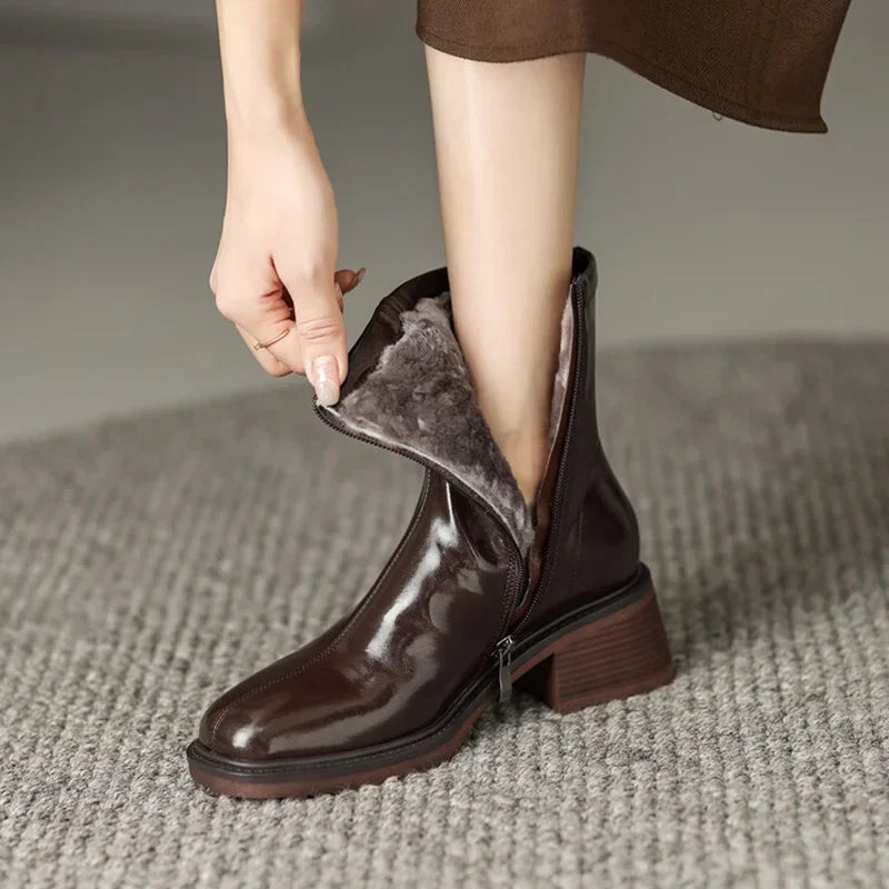 Autumn Grace Chunky Heel Boots