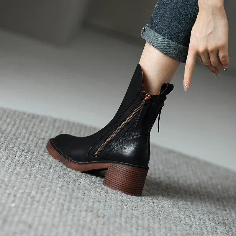 Tresa | Elegant Leather Boots for Women