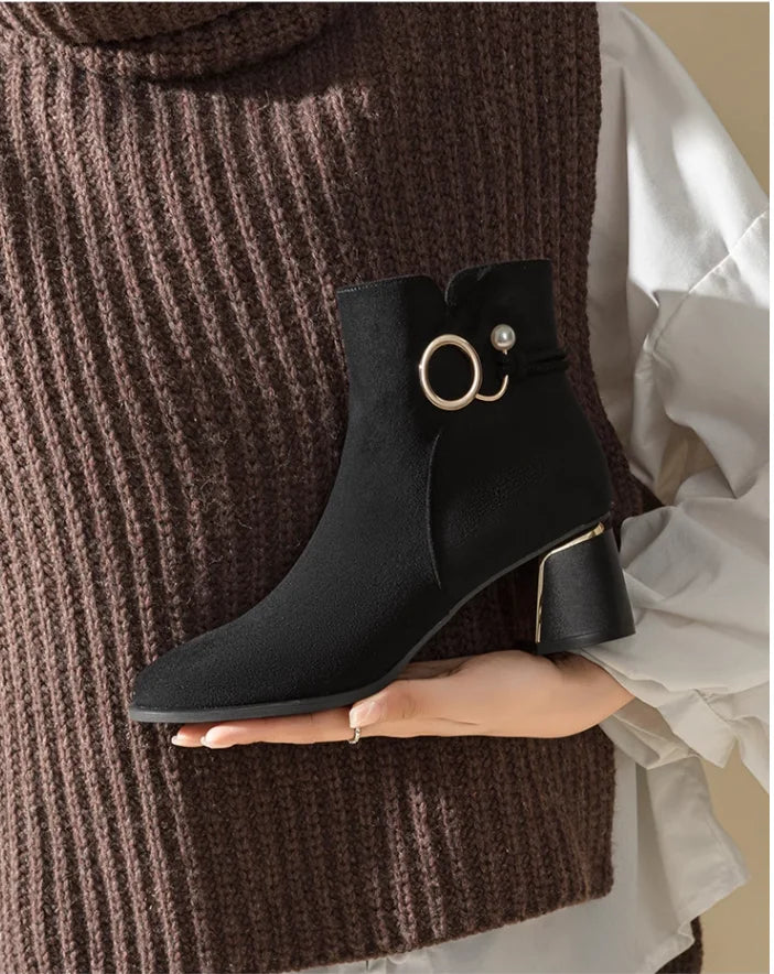 Ava Stylish Platform Ankle Boots