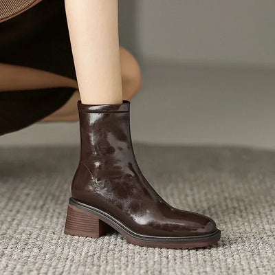 Autumn Grace Chunky Heel Boots