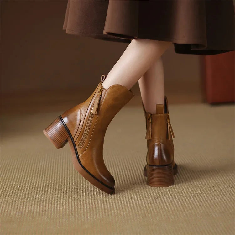 Tresa | Elegant Leather Boots for Women