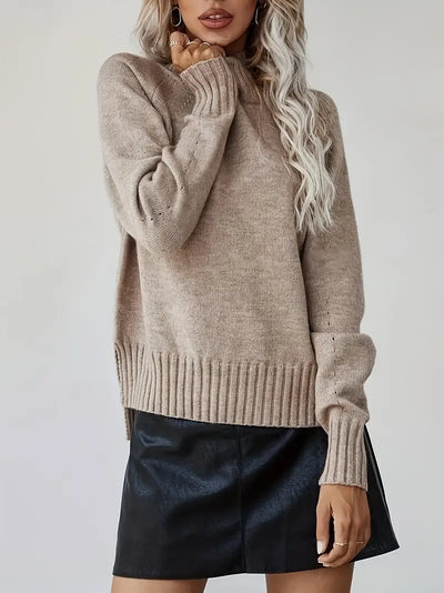 High Collar Knitted Sweater