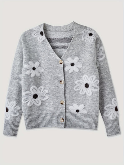 Mia | Floral Knitted Cardigan