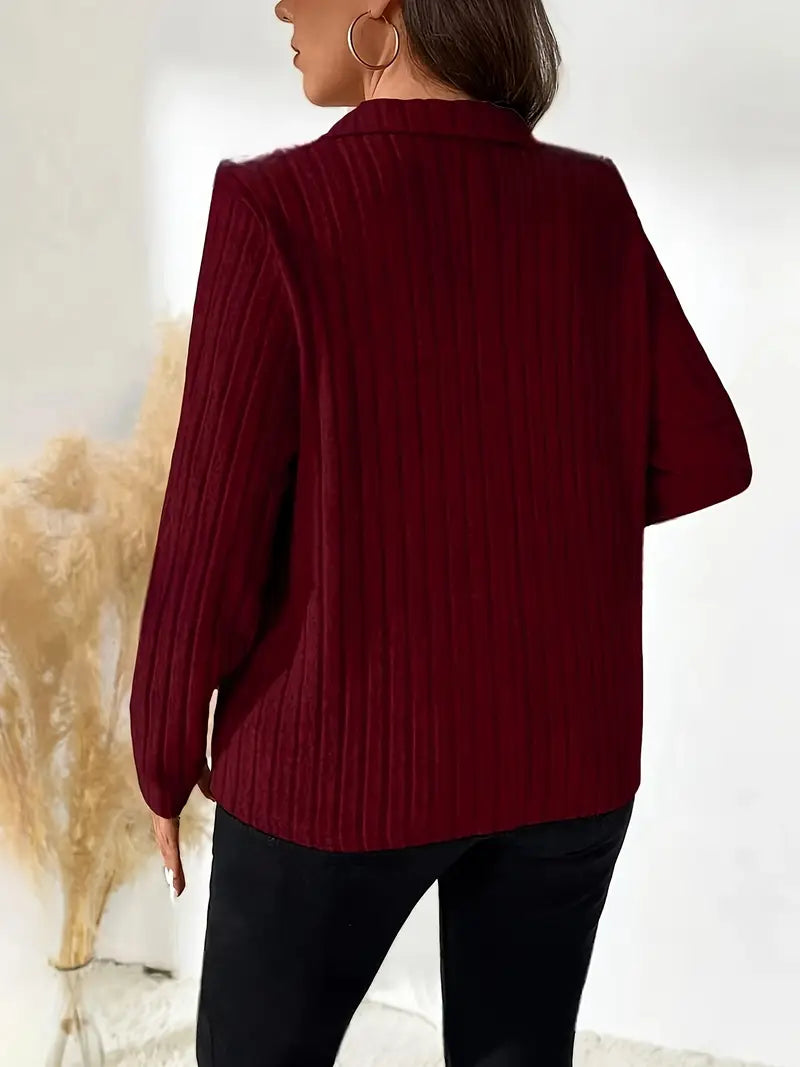 Long Sleeve Sweater with Flap