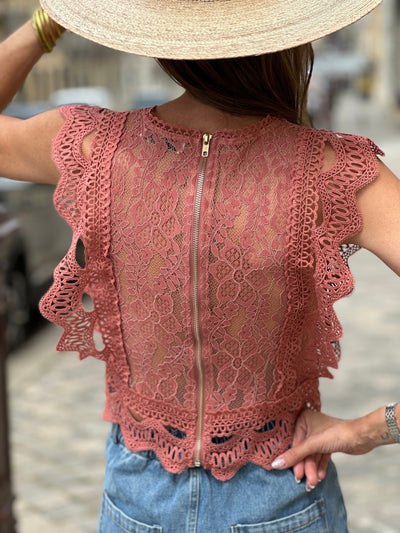 Marcelle Blouse - Terracotta